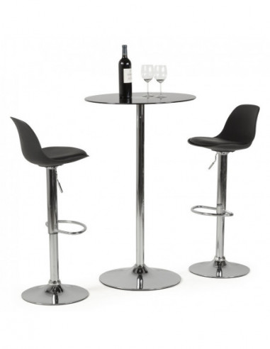 Taburete TOW RG, cromado, polipropileno y cojín...