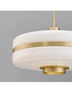 Lámpara LYRA, colgante, metal, cristal blanco 2