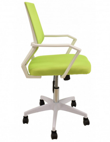 Sillón de oficina CLENT, blanco, malla y tejido...