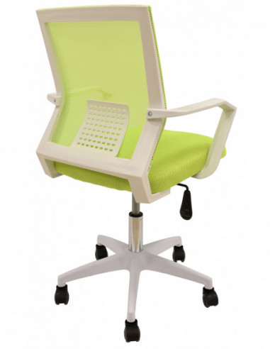 Sillón de oficina CLENT, blanco, malla y tejido...