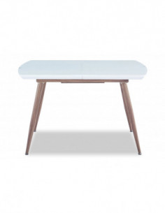 Mesa SOHAIL, extensible, metal, madera, cristal,140 ~... 2
