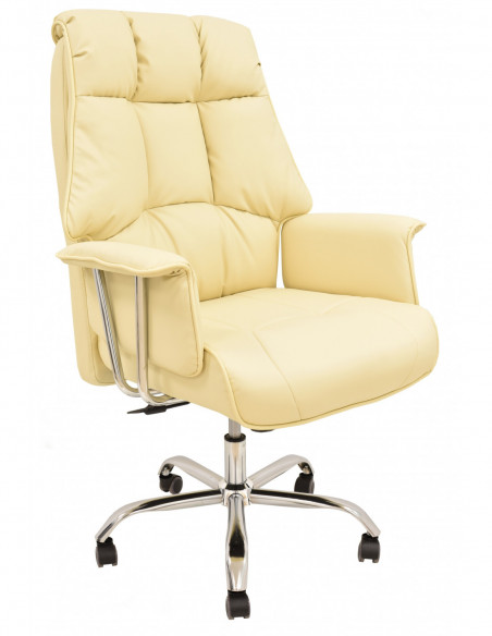 Sillón de oficina FIRENZE, alto, regulación de altura, mecanismo multifunción, similpiel beige