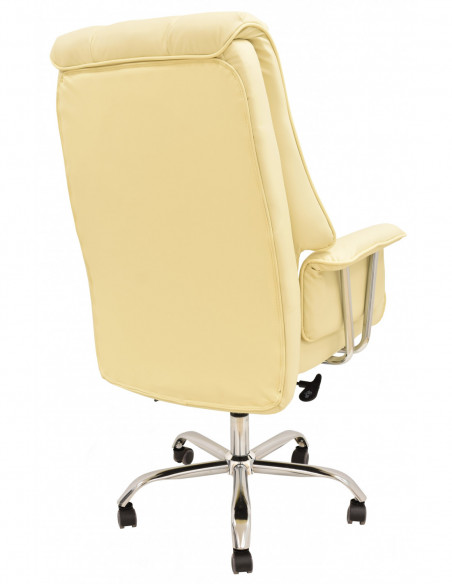 Sillón de oficina FIRENZE, alto, regulación de altura, mecanismo multifunción, similpiel beige