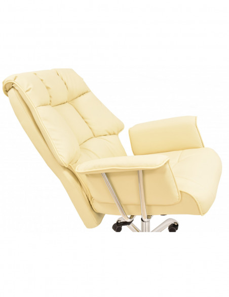 Sillón de oficina FIRENZE, alto, regulación de altura, mecanismo multifunción, similpiel beige