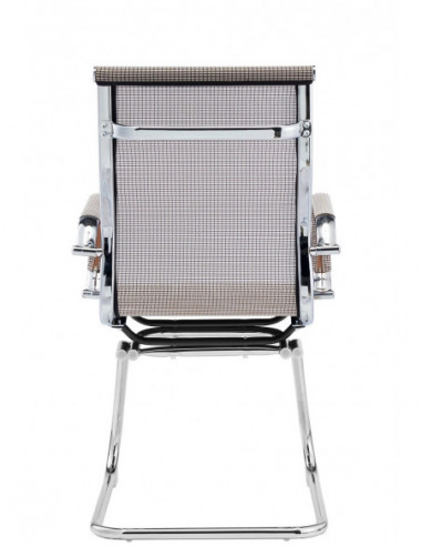 Sillón de oficina PRAGA, fijo, cromado, malla...