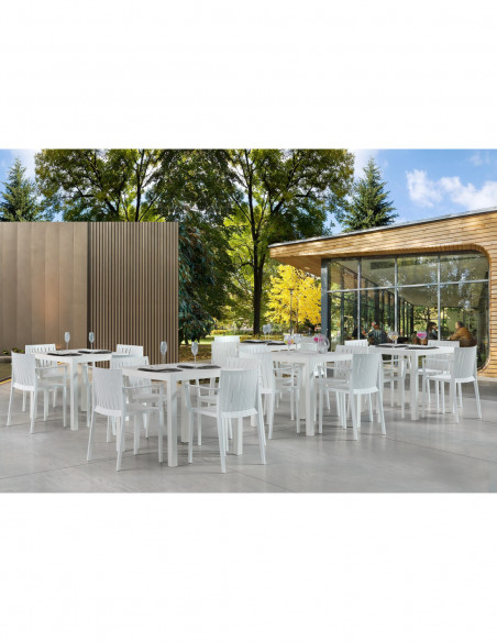 Mesa ODYSSEY, polipropileno blanco, 80 x 80 cms