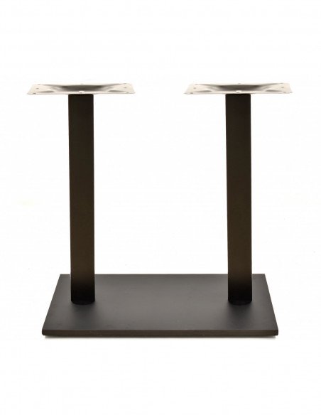 Base de mesa BEVERLY, rectangular, tubo cuadrado, negra, base de 70 x 40 cms, altura 72 cms