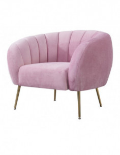 Sillón SIRET, tapizado velvet rosa 201