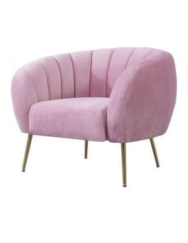 Sillón SIRET, tapizado velvet rosa 201