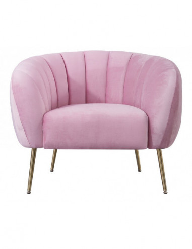 Sillón SIRET, tapizado velvet rosa 201