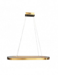Lámpara BERLIE 120, colgante, aluminio, dorada, led
