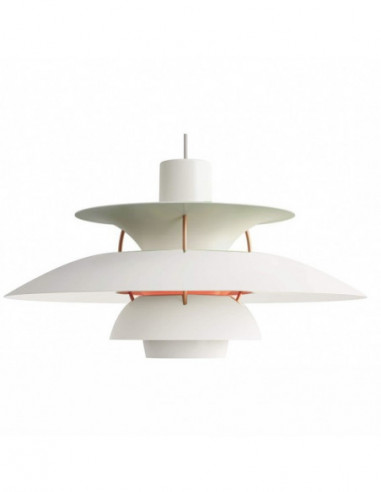 Lámpara DANISH, colgante, aluminio, blanca y...