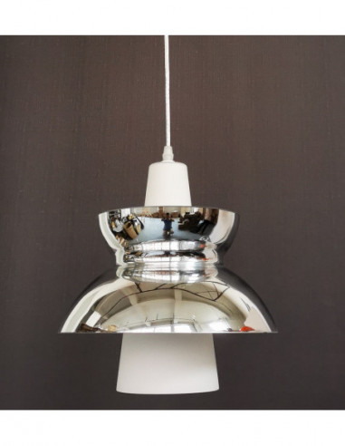 Lámpara JÚPITER, colgante, metal, plata