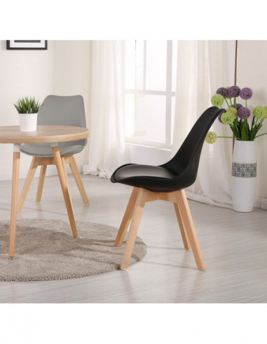 Silla TORRE 4P ( SU ), madera, polipropileno y...