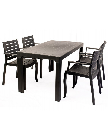 Sillón ZOILO, apilable, polipropileno marrón chocolate