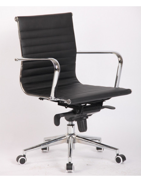 Sillón de oficina JOWY NEW, giratorio, similpiel negra