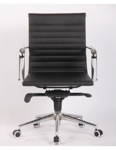 Sillón de oficina JOWY NEW, giratorio, similpiel negra 2