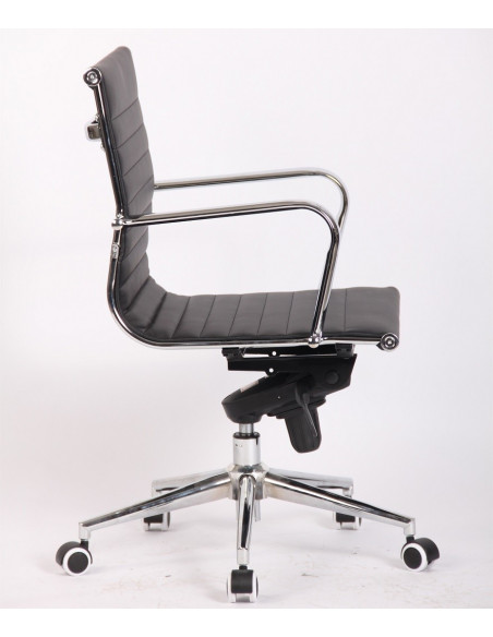 Sillón de oficina JOWY NEW, giratorio, similpiel negra