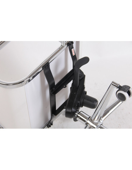 Sillón de oficina MAX NEW, giratorio, malla blanca