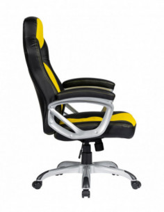 Sillón de oficina PORTIMAO, racing, similpiel amarilla y... 2