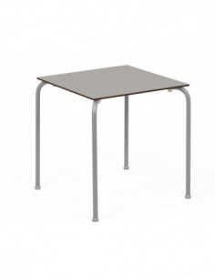 Mesa FERAY, apilable, epoxi plata, tablero fenólico gris...