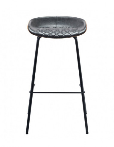 Taburete MISSOURI, metal, similpiel cuero...
