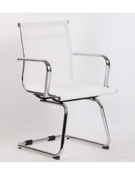 Sillón de oficina MAX NEW, fijo, malla blanca