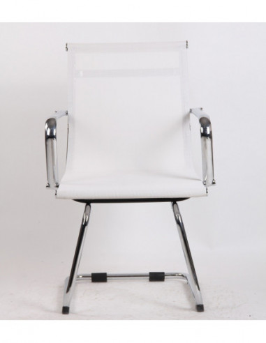 Sillón de oficina MAX NEW, fijo, malla blanca