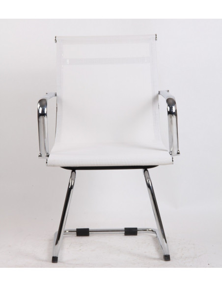 Sillón de oficina MAX NEW, fijo, malla blanca