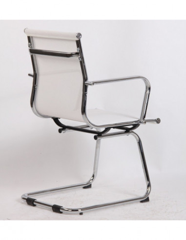 Sillón de oficina MAX NEW, fijo, malla blanca