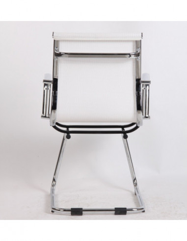 Sillón de oficina MAX NEW, fijo, malla blanca