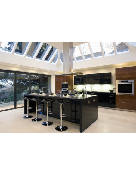 Taburete SAMBA (M), cromado, nappel negro