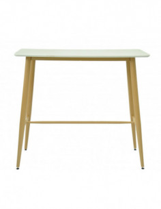 Mesa GOBBI, alta, metal, blanca, 120 x 60 cms