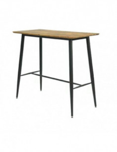 Mesa NITRA, alta, metal, tapa DM 6064 vintage, 120 x 60 cms