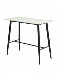 Mesa NITRA, alta, metal, tapa blanca, 120 x 60 cms