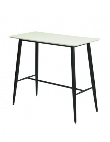 Mesa NITRA, alta, metal, tapa blanca, 120 x 60 cms