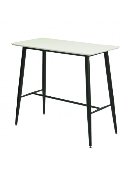 Mesa NITRA, alta, metal, tapa blanca, 120 x 60 cms