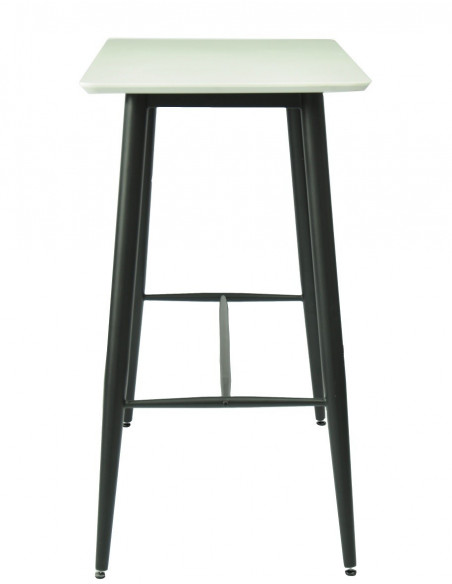 Mesa NITRA, alta, metal, tapa blanca, 120 x 60 cms
