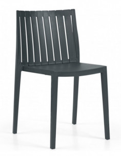 Silla CHOPIN, apilable,  polipropileno antracita