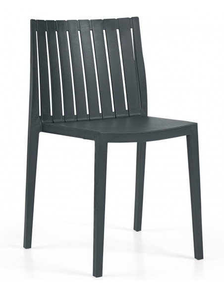 Silla CHOPIN, apilable,  polipropileno antracita