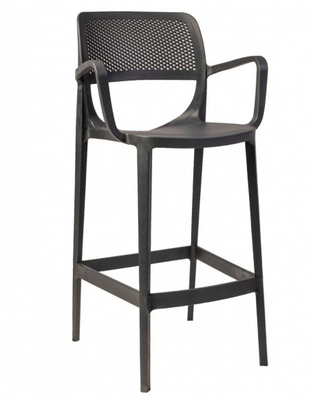 Taburete VERDI, polipropileno antracita