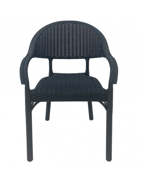 Sillón RICK, apilable, polipropileno antracita