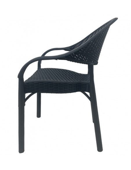 Sillón RICK, apilable, polipropileno antracita