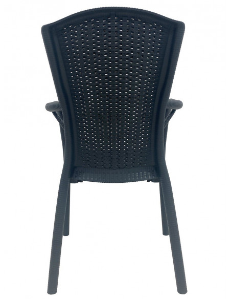 Sillón NESTOR, apilable, polipropileno antracita