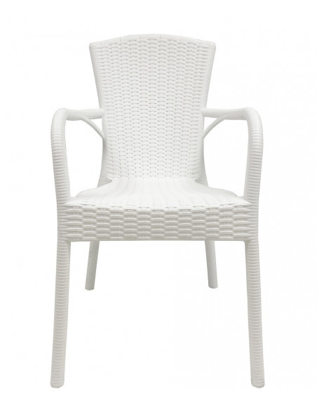 Sillón NESTOR, apilable, polipropileno blanco