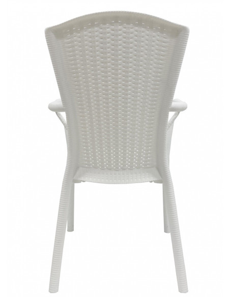 Sillón NESTOR, apilable, polipropileno blanco
