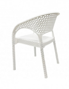 Sillón CALVIN, apilable, polipropileno blanco 2