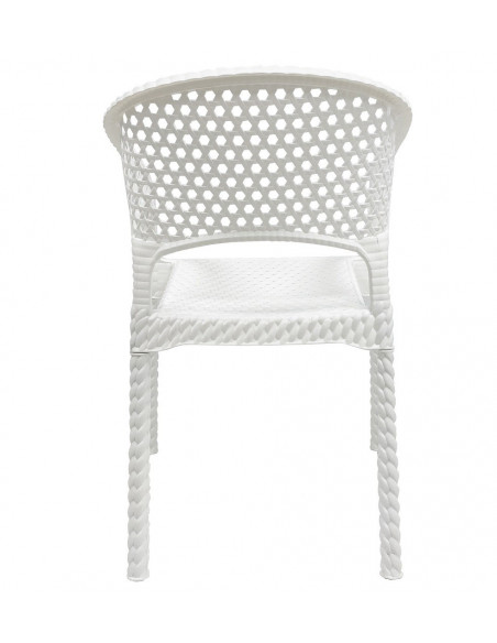 Sillón CALVIN, apilable, polipropileno blanco