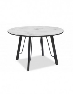 Mesa BIAGIO, metal, tapa DM imitación mármol, 120 cms de...