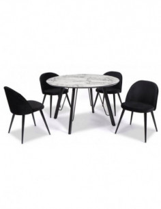 Mesa BIAGIO, metal, tapa DM imitación mármol, 120 cms de... 2